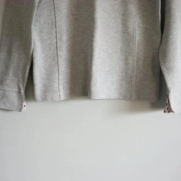 Orvis Sandy Point Grey Women's Medium Quarter Zip Long Sleeve Pullover Sweater - Picture 9 of 12